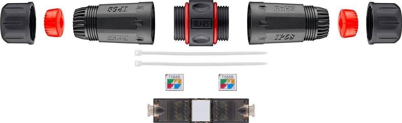 Goobay 44415 Outdoor CAT 6 UTP / Kabelverbinder IP68 wasserdicht / LSA Netzwerkkabel Kupplung / 250 MHz LAN Verbinder-2