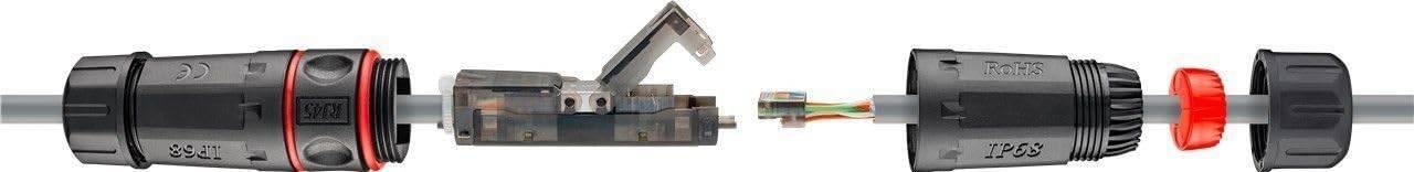Goobay 44415 Outdoor CAT 6 UTP / Kabelverbinder IP68 wasserdicht / LSA Netzwerkkabel Kupplung / 250 MHz LAN Verbinder-4