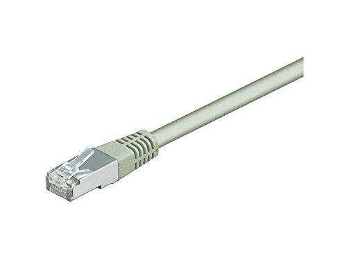 Goobay 50144 CAT 5e Netzwerkkabel RJ45 Stecker 100 MHz CCA Leiter Ethernet LAN Kabel SF/UTP 2x Schirmung Grau, 1.00 m-1