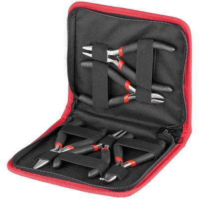 Goobay 77115 Zangenset Zange / 1x Seitenschneider / 1x Spitzzange / 1x Spitzzange gebogen / 1x Rundzange / 1x Kombizange-0