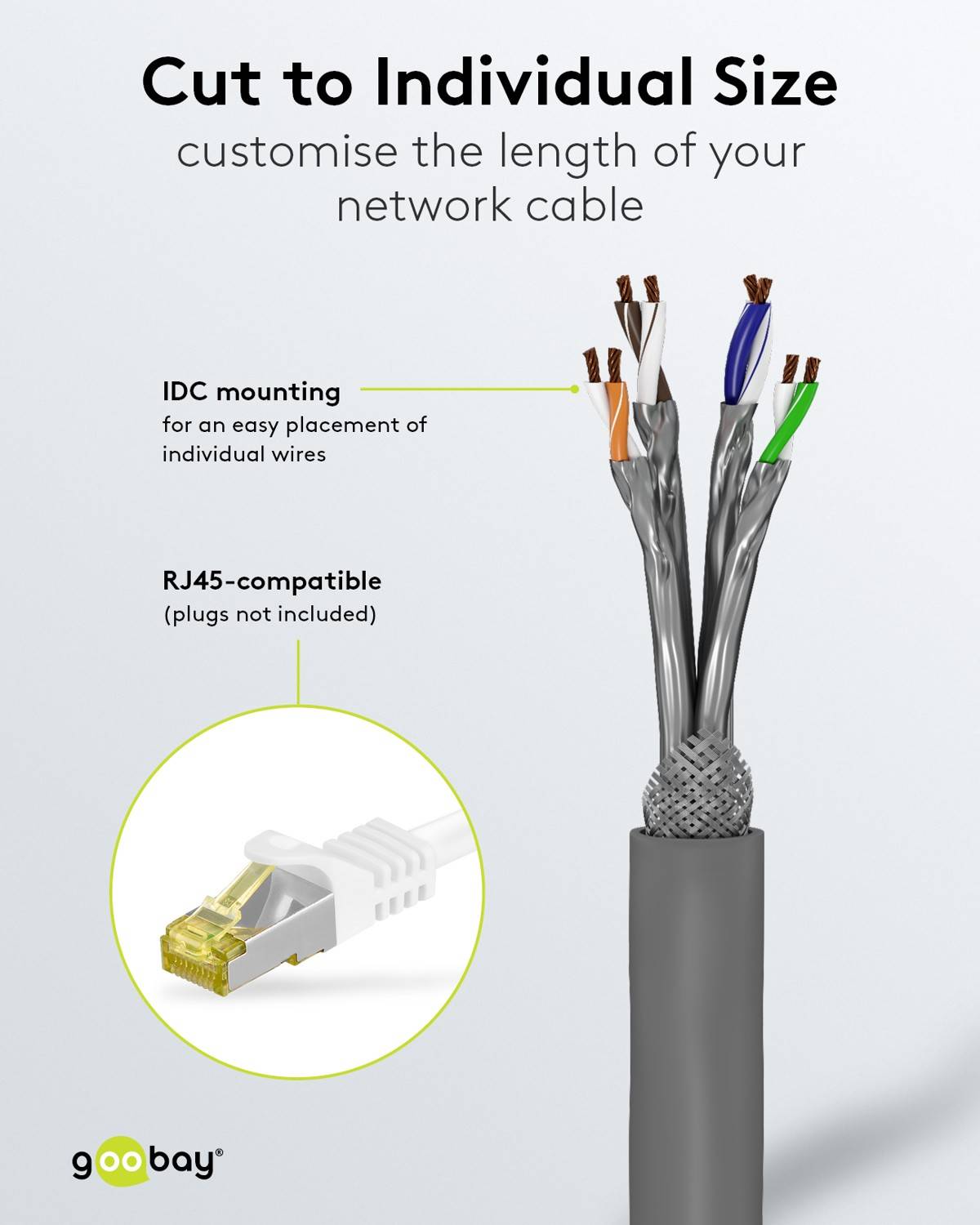 Goobay CAT 6A Netzwerkkabel S/FTP / Kupfer Twisted Pair / 500 MHz LAN Ethernet Kabel halogenfrei / Grau / 50m-3