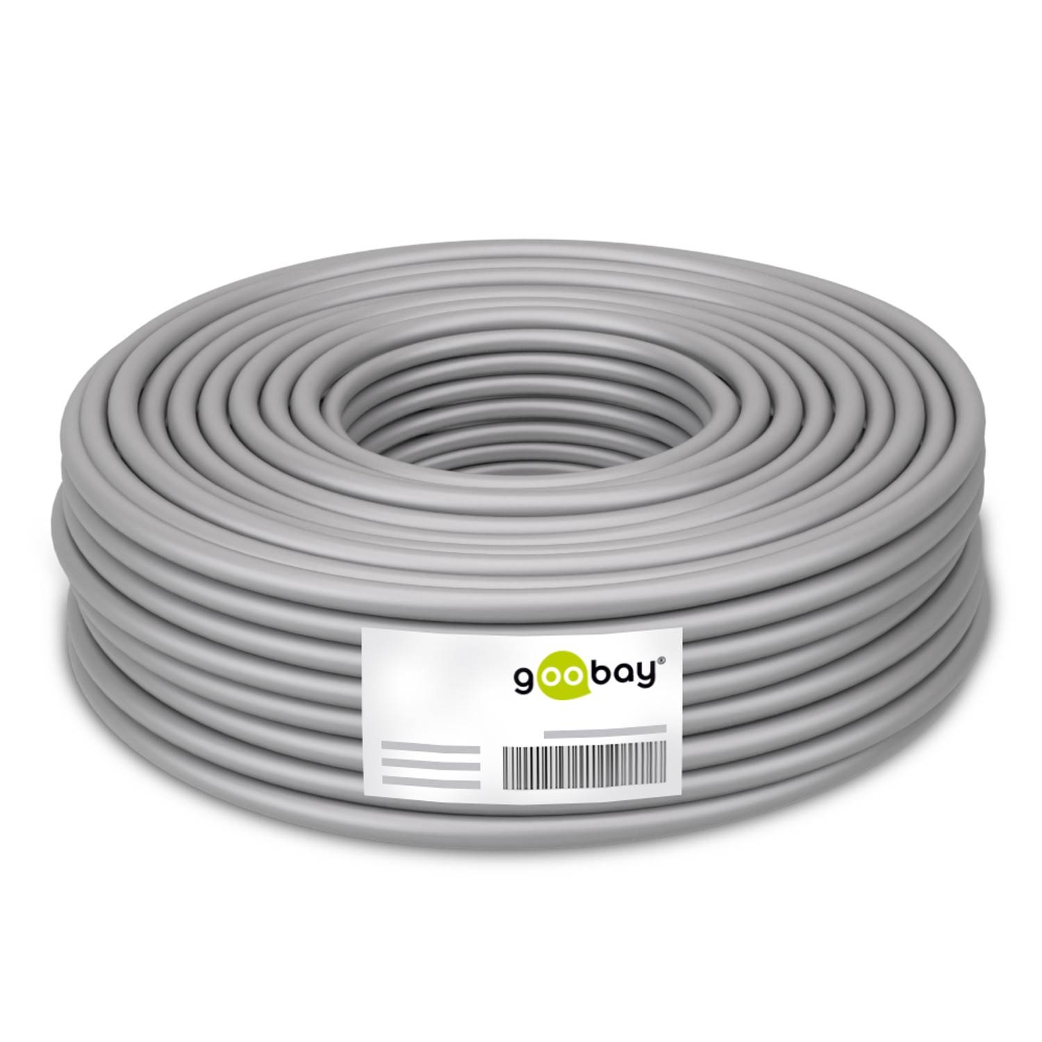 Goobay CAT 6A Netzwerkkabel S/FTP / Kupfer Twisted Pair / 500 MHz LAN Ethernet Kabel halogenfrei / Grau / 50m-4