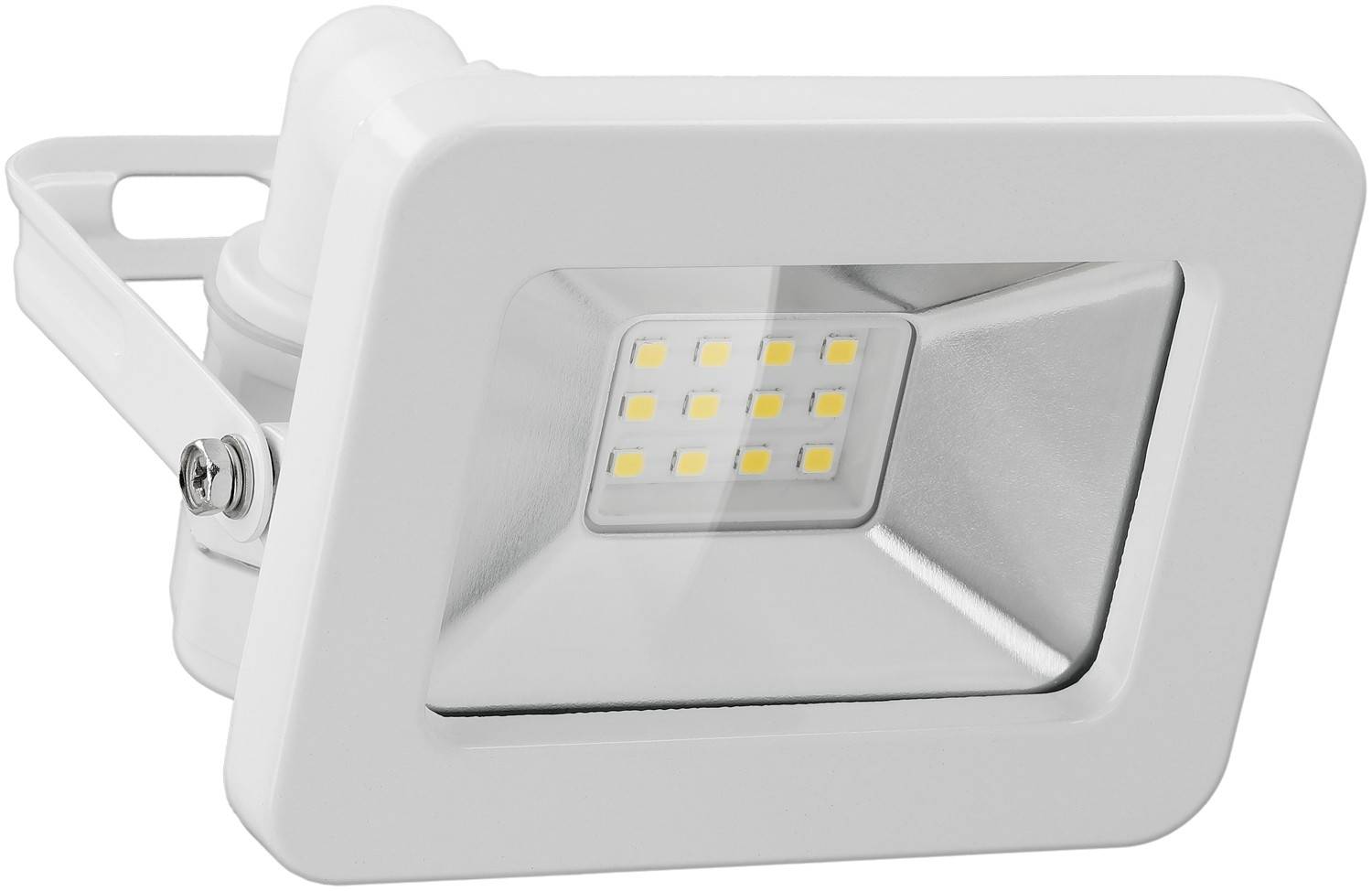 Goobay 53869 LED Strahler Außen 10W Außenstrahler 850 lm / Scheinwerfer Wandmontage Fluter / IP56 Gartenstrahler / Weiß-0