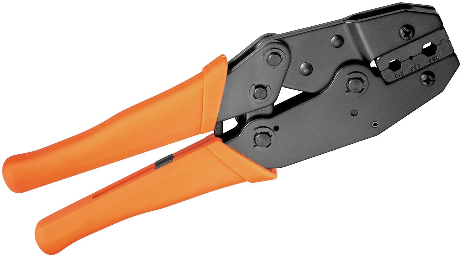 Goobay 11366 Crimpzange für BNC / TNC / SMA / N-Verbinder / Quetschzange mit Ratschenfunktion & Zwangssperre Orange-0