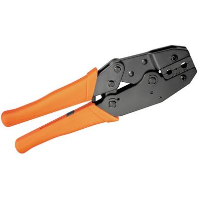 Goobay 11366 Crimpzange für BNC / TNC / SMA / N-Verbinder / Quetschzange mit Ratschenfunktion & Zwangssperre Orange-0