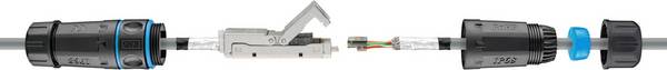 Goobay 44414 Outdoor CAT 6A STP / Kabelverbinder IP68 wasserdicht / LSA Netzwerkkabel Kupplung / 500 MHz LAN Verbinder