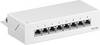 Goobay 62067 CAT 6A Patch Panel 8 Port RJ45 Buchsen für Netzwerkkabel 500 MHz Patchfeld LAN Verteilerfeld Desktop Weiß