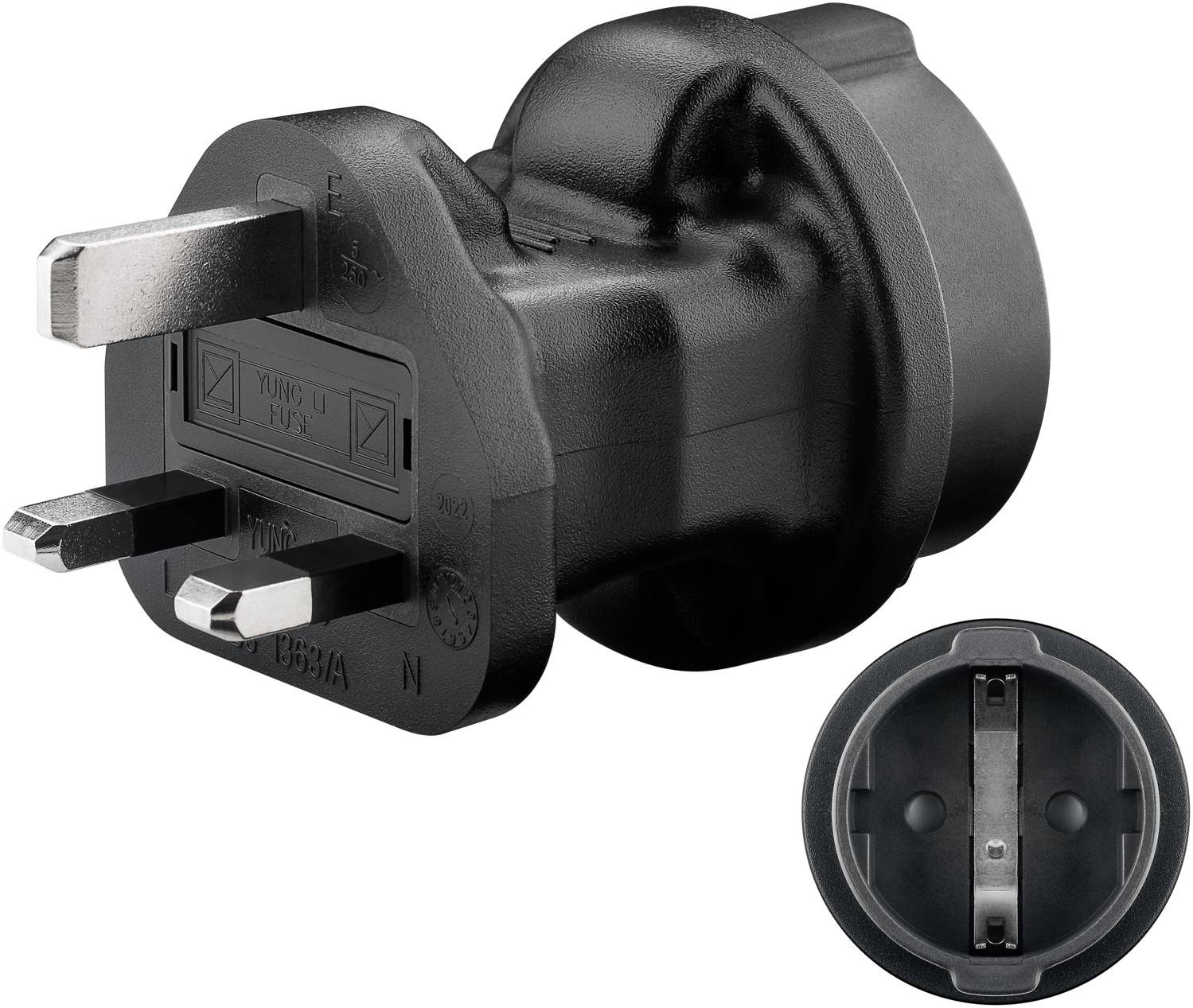 Goobay 95307 Reiseadapter England UK Reisestecker Steckdose Schutzkontaktbuchse auf UK Typ G Travel Adapter Netzadapter-0