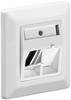 Goobay 95902 Keystone Einbaurahmen 2 Port / Netzwerkdose für 2 RJ45 Module / 2-fach Aufputzdose / Snap-In-System / Weiß