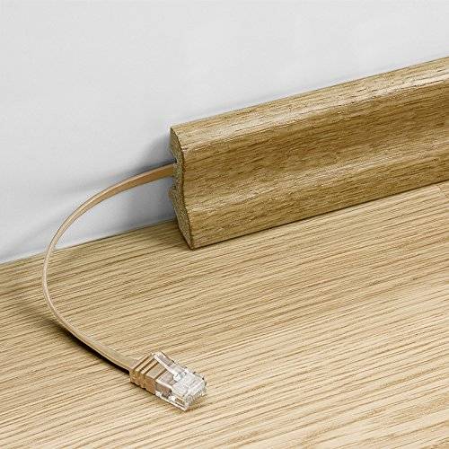 Goobay 93358 CAT 5e Flachkabel Netzwerkkabel RJ45 Stecker 100 MHz CCA Patchkabel Ethernet U/UTP LAN Kabel / Weiß / 1m-3