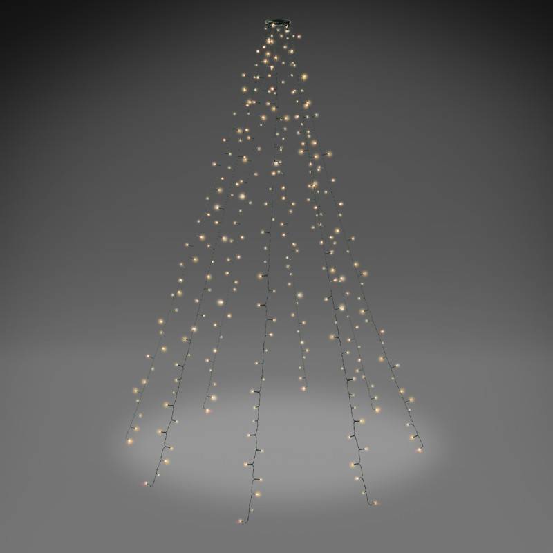Goobay LED-Baummantel mit Ring & 280 warmweißen LEDs Weihnachtsbaum Lichterkette für außen mit Timer & 8 Modi-1