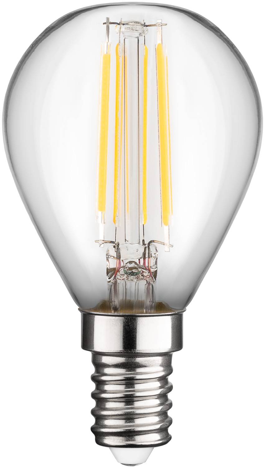 Goobay 65394 LED Glühbirne E14 Mini Globe 4 Watt / LED Birne warmweiß 2700 K / Sockel E14 / LED Glühlampe Filament-0