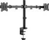 Goobay Monitorhalterung 2 Monitore 43 cm (17") - 81 cm (32") Tischklemme Monitorarm rotier- & schwenkbar 8 kg