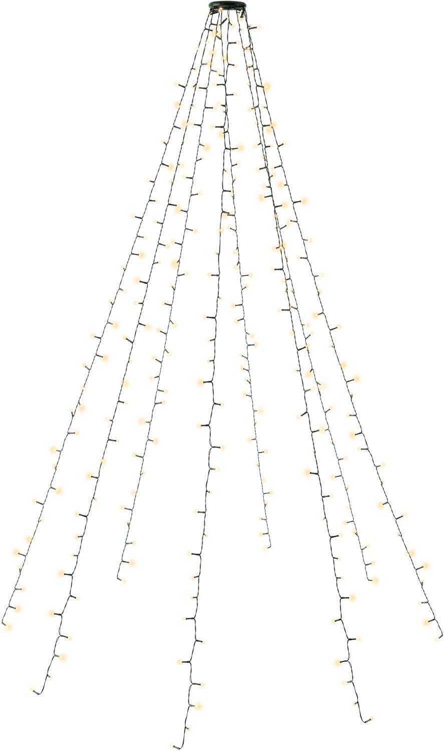 Goobay 60386 LED-Baummantel mit Ring & 280 warmweißen LEDs Weihnachtsbaum Lichterkette für außen mit Timer & 8 Modi-0