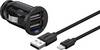 Goobay 71691 Dual Kfz Adapter Zigarettenanzünder / Apple Lightning Ladekabel / Auto Ladegerät 12W USB-A Ladeset Schwarz