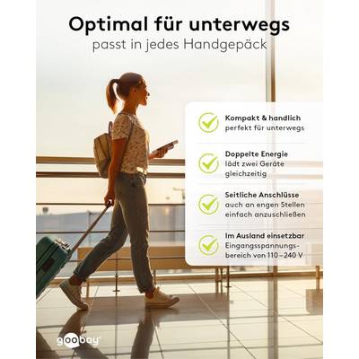 Goobay 44951 Dual USB-A Netzteil 12W / Universal Ladegerät Apple Samsung / USB A Adapter / 2 Port Ladestecker / Schwarz-6