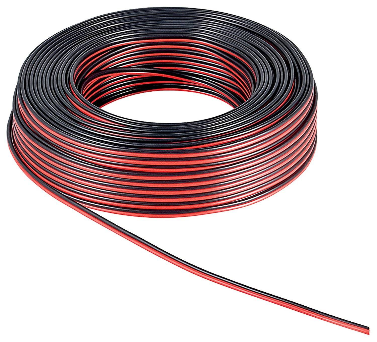 Goobay 15089 Lautsprecherkabel 2x 0,5mm² Kupferlitze / Audiokabel Boxenkabel Kupferkabel Meterware / Rot Schwarz / 10m-1