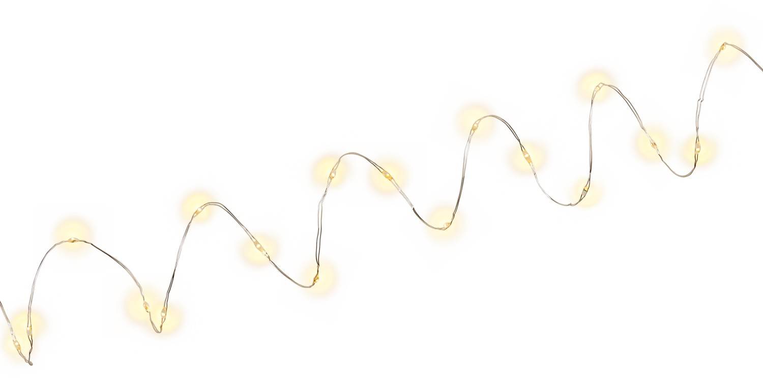 Goobay 66736 LED Micro-Lichterkette mit 20 warmweißen LEDs Timer 5 lm Mini Lichterkette, Drahtlichterkette mit Batterie-0