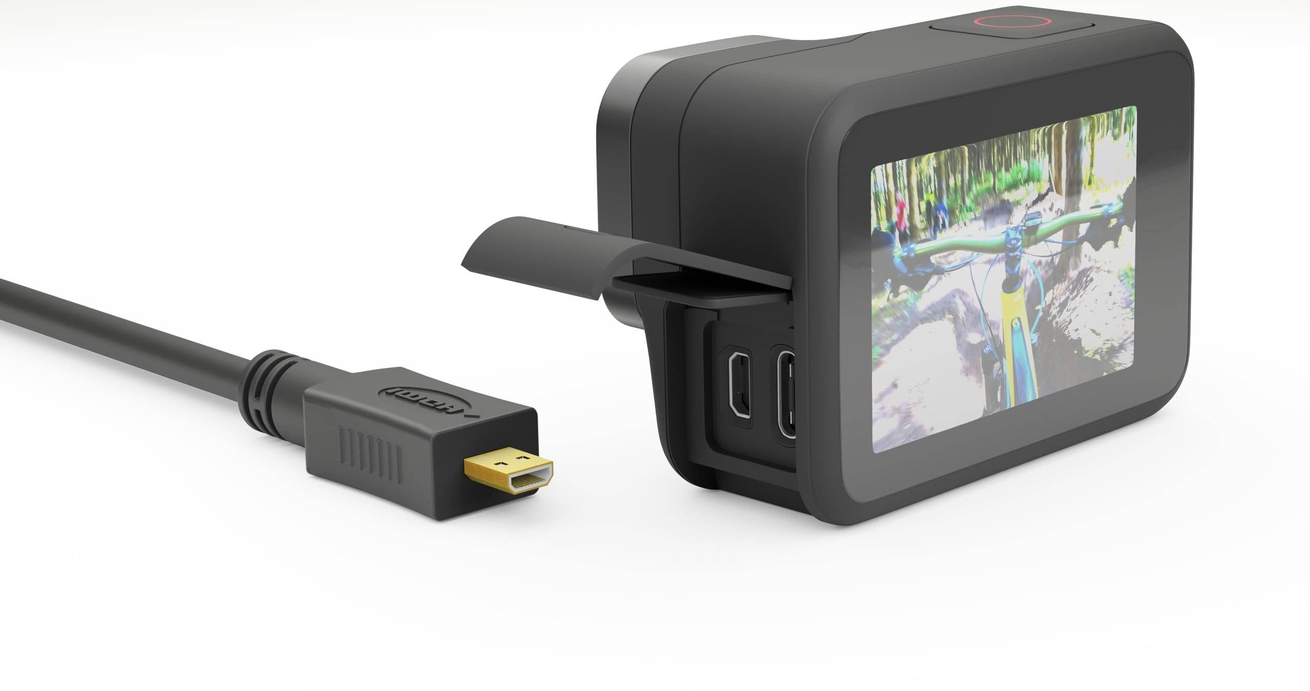 Goobay 53785 HDMI High Speed Kabel Ethernet UHD 4K @ 60 Hz geschirmtes Micro HDMI Adapterkabel Monitorkabel Schwarz 2m-1