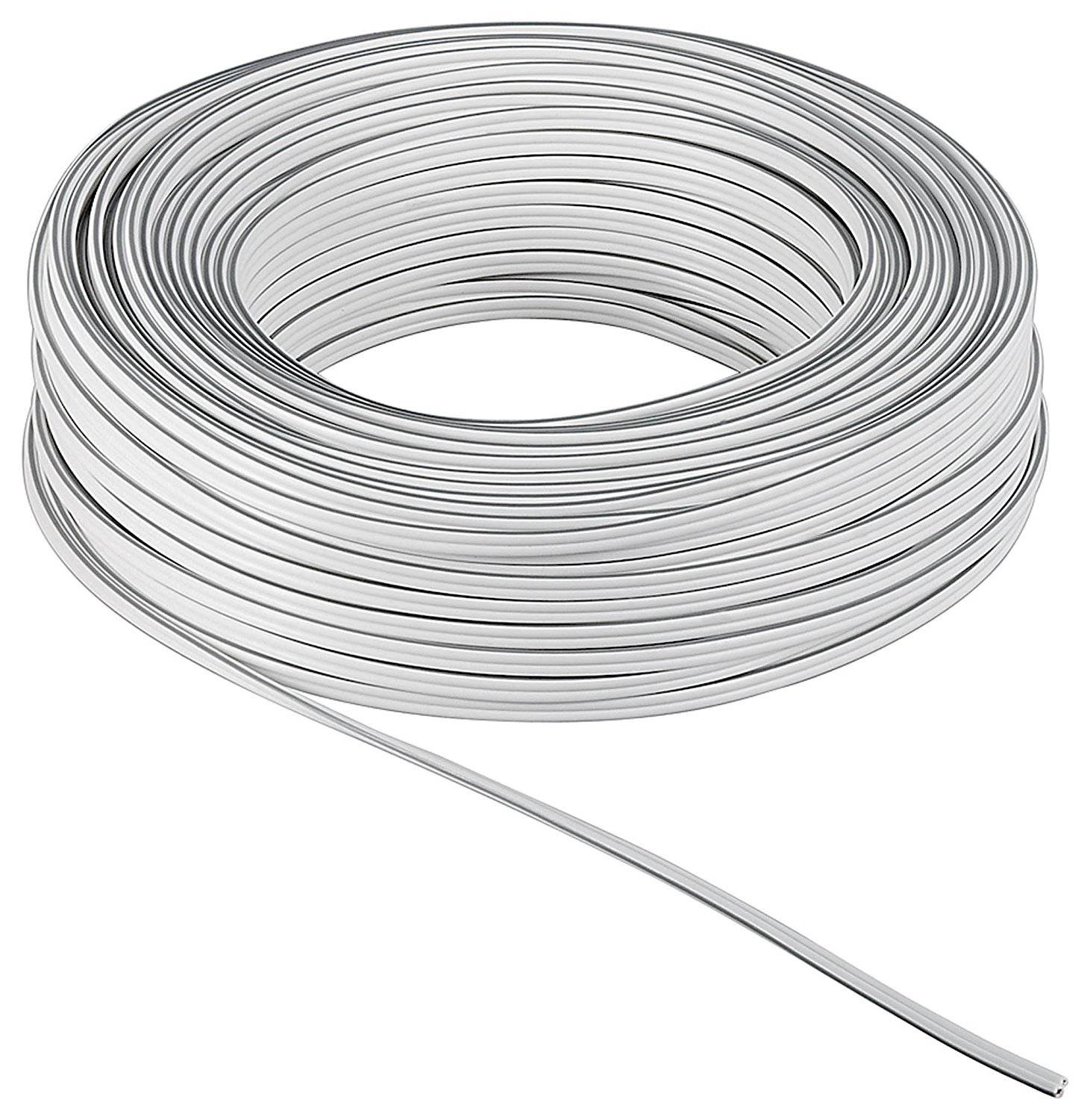 Goobay 15115 Lautsprecherkabel 2x 1,5mm² Kupferlitze / Audiokabel Boxenkabel Kupferkabel Meterware Kabel / Weiß / 25m-1