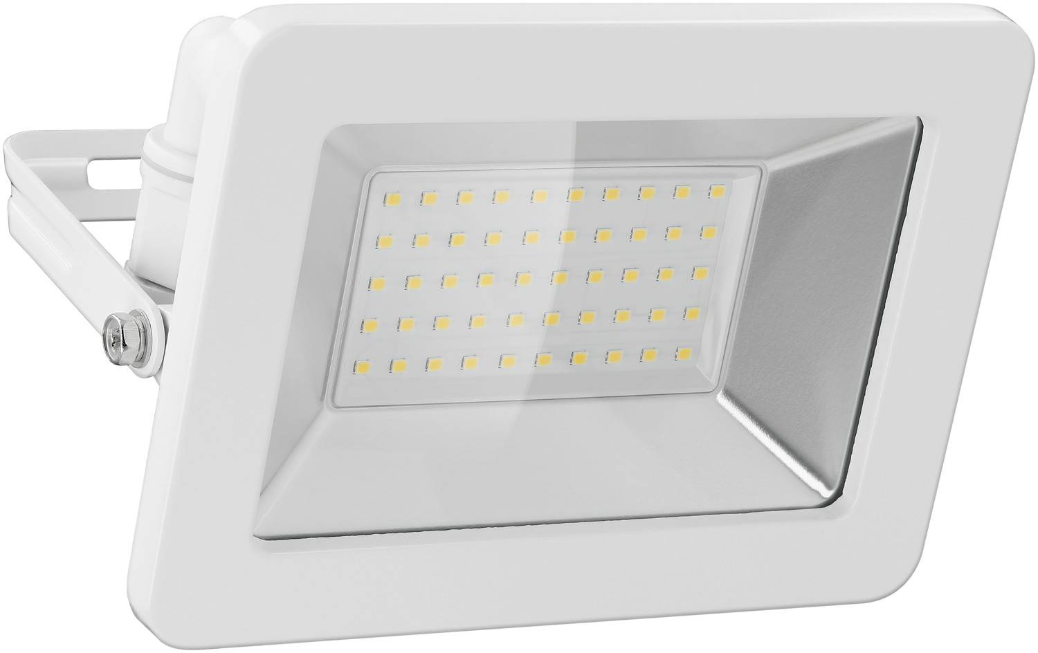 Goobay 53875 LED Strahler Außen 50W Außenstrahler 4250 lm / Scheinwerfer Wandmontage Fluter / IP56 Gartenstrahler / Weiß-0