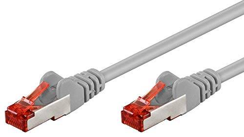 Goobay 93570 CAT 6 Netzwerkkabel RJ45 Stecker 250 MHz Ethernet CCA LAN Kabel S/FTP Schirmung PiMF Patchkabel Grau 2m-2