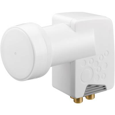 Goobay 67272 Universal Quad LNB für 4x Teilnehmer UHD 8K vergoldete F-Buchsen wasserdicht SAT LNB digital DVB-S2 & DVB-S-0