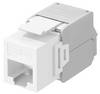 Goobay 90867 Keystone Modul RJ45 Buchse / CAT 6A Netzwerkstecker 500 MHz / UTP Ethernet Buchse 8P8C / LSA Montage / Weiß