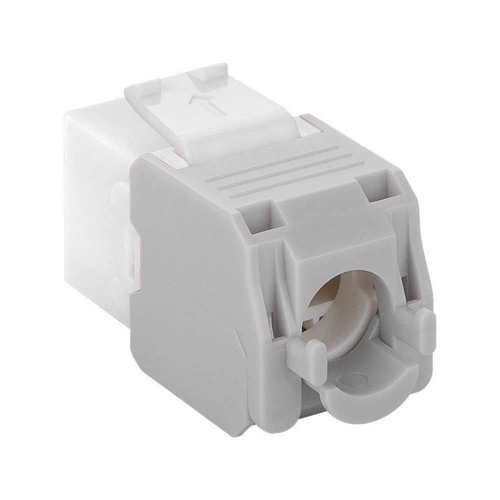 Goobay 90867 Keystone Modul RJ45 Buchse / CAT 6A Netzwerkstecker 500 MHz / UTP Ethernet Buchse 8P8C / LSA Montage / Weiß-2