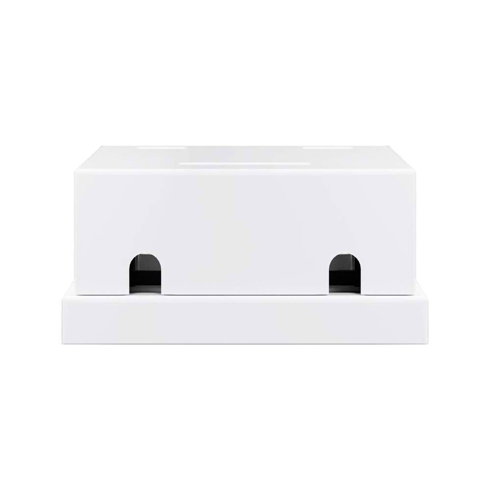 Goobay 79366 Keystone Gehäuse 2 Port / Leer Patch Panel für Keystone Module / 2-fach Aufputzdose / Snap-In-System / Weiß-2