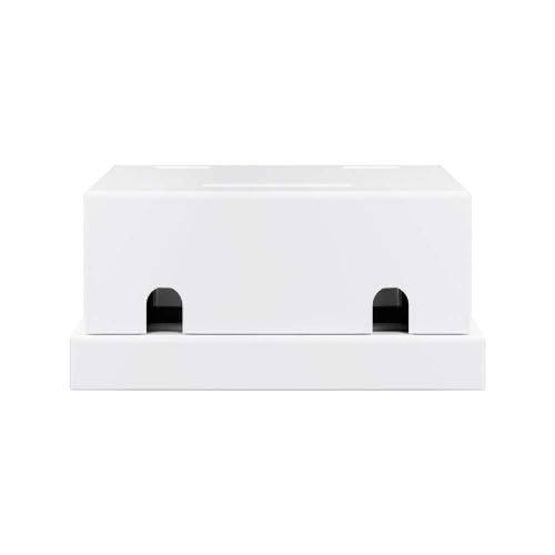 Goobay 79366 Keystone Gehäuse 2 Port / Leer Patch Panel für Keystone Module / 2-fach Aufputzdose / Snap-In-System / Weiß-3