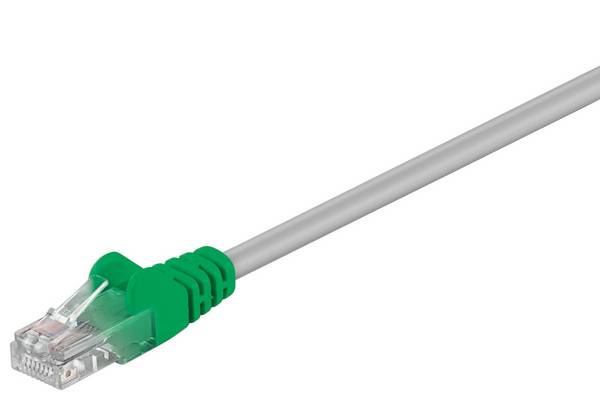 Goobay 68860 CAT 5e Crossover Netzwerkkabel U/UTP RJ45 Stecker 100 MHz LAN Kabel gekreuzt CCA Patchkabel / Grau / 0,5m