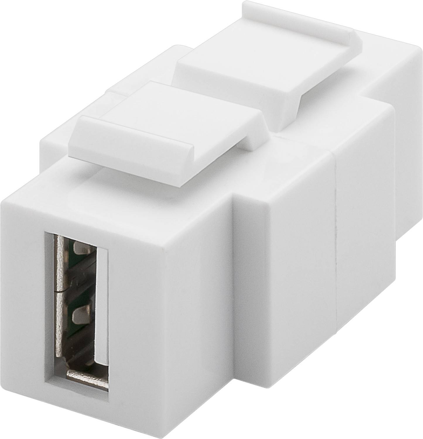 Goobay 79930 Keystone Modul USB Adapter / USB-A 2.0 Buchse auf USB-B 2.0 Buchse / USB Kabel Verlängerung / 16,9 mm-0