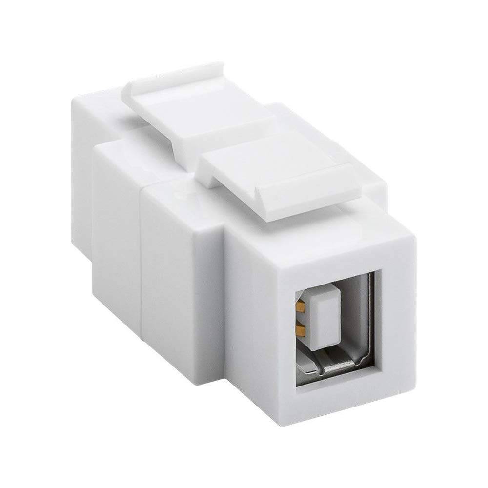 Goobay 79930 Keystone Modul USB Adapter / USB-A 2.0 Buchse auf USB-B 2.0 Buchse / USB Kabel Verlängerung / 16,9 mm-2