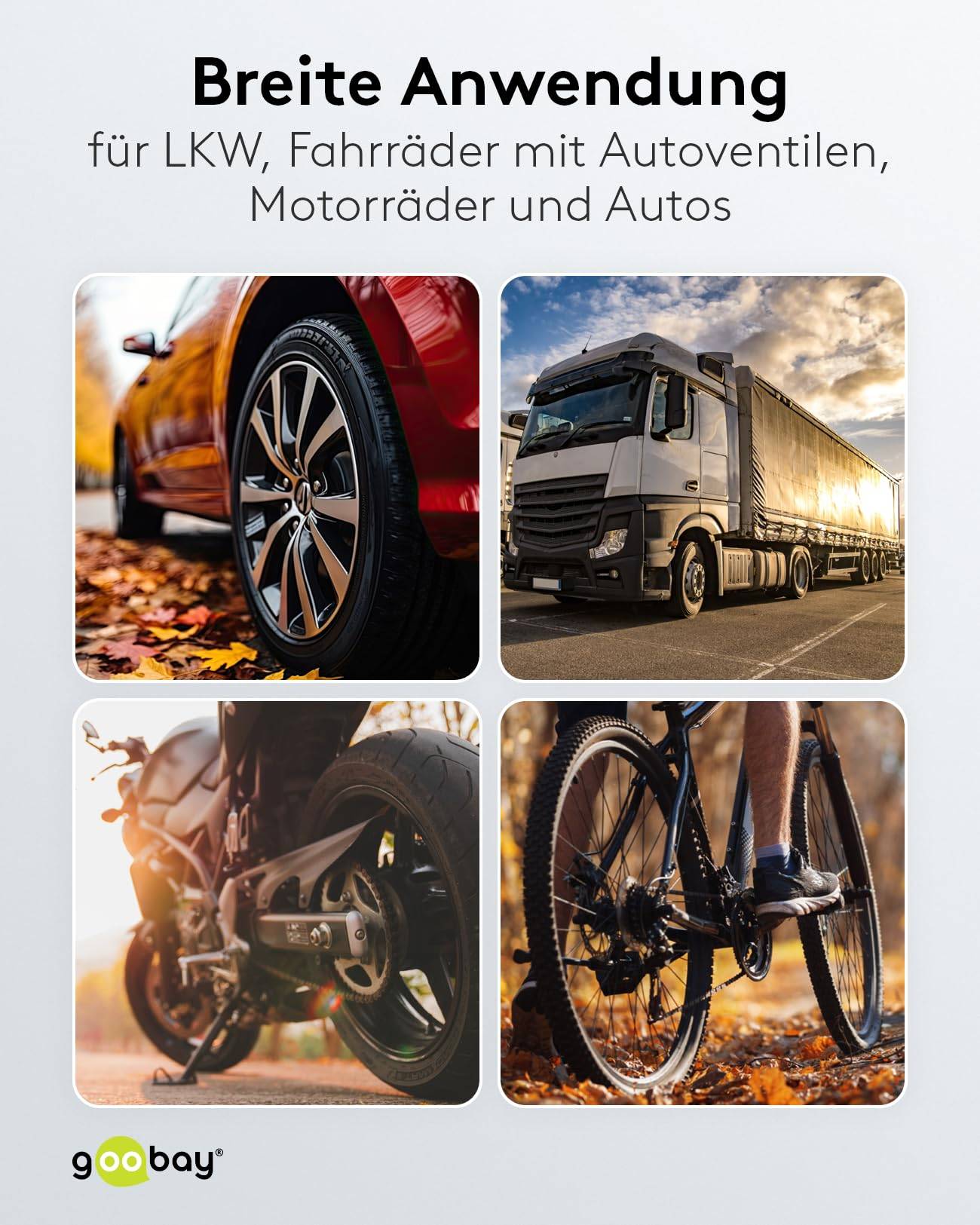 Goobay 59799 Digitaler Luftdruckprüfer Auto Fahrrad Motorrad / Luftprüfer PSI - Bar - KPA / Luftdruckmesser Druckprüfer-5