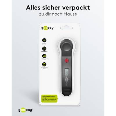 Goobay 59799 Digitaler Luftdruckprüfer Auto Fahrrad Motorrad / Luftprüfer PSI - Bar - KPA / Luftdruckmesser Druckprüfer-4