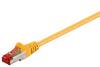 Goobay 95645 CAT 6 Netzwerkkabel RJ45 Stecker Kupferleiter halogenfrei Ethernet LAN Kabel S/FTP Schirmung PiMF Gelb 25m