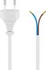 Goobay 51345 Netzkabel 2 polig / Eurostecker CEE 7/16 & offene Enden / Stromkabel Aderendhülsen Eurokabel / Weiß / 1,5m