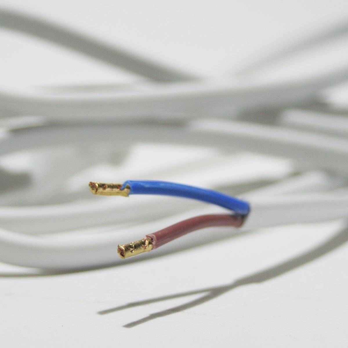 Goobay 51345 Netzkabel 2 polig / Eurostecker CEE 7/16 & offene Enden / Stromkabel Aderendhülsen Eurokabel / Weiß / 1,5m-3