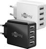 Goobay 44953 USB-A Netzteil 30W / 4fach Universal Ladegerät Apple Samsung / USB A Adapter / 4 Port Ladestecker / Schwarz
