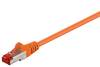 Goobay 95516 CAT 6 Netzwerkkabel RJ45 Stecker 250 MHz Ethernet CCA LAN Kabel S/FTP PiMF Schirmung Patchkabel Orange 5m