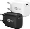 Goobay 65368 USB-C Netzteil 25W Power Delivery Charger / Universal Ladegerät Handy & Tablet / Mini USB-C Adapter / Weiß