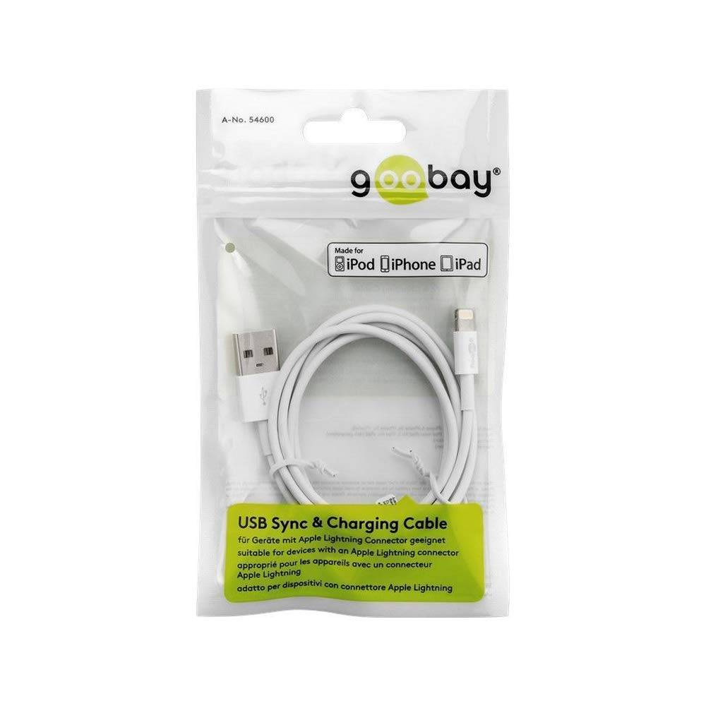 Goobay 63523 Lightning Kabel Apple Ladekabel iPhone Lightning auf USB A Kabel High Speed MFi iphoneladekabel Schwarz 1m-1