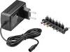Goobay 54799 Universal Netzteil 9 V - 24 V, max. 24 W / 1.5 A, Netzgerät mit 7x Adaptern DC- & Klinkenstecker, Schwarz