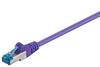 Goobay 93855 CAT 6A Netzwerkkabel RJ45 Stecker Kupfer CU halogenfrei Ethernet LAN Kabel S/FTP Internetkabel Lila 7,5m