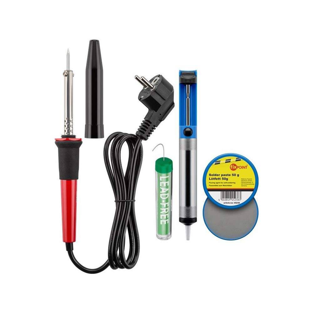 Goobay 45243 Lötkolben 30W Werkzeug Set Tasche / Entlötpumpe Lötzinn Lötfett / Schraubendreher Zange Crimpen / 20-teilig-1