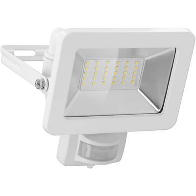 Goobay 53882 LED Außenstrahler Bewegungsmelder 30W / PIR Sensor / 2550lm Neutralweiß Scheinwerfer Außenleuchte / Weiß-0