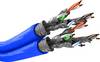 Goobay 91896 CAT 7A+ Duplex Netzwerkkabel S/FTP PiMF / Kupfer / 1200 MHz LAN Ethernet Kabel halogenfrei / Blau / 100m