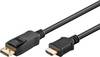 Goobay 64836 DisplayPort auf HDMI Kabel UHD 4K @ 30 Hz Adapterkabel DP Stecker Monitorkabel Bildschirmkabel Schwarz 2m