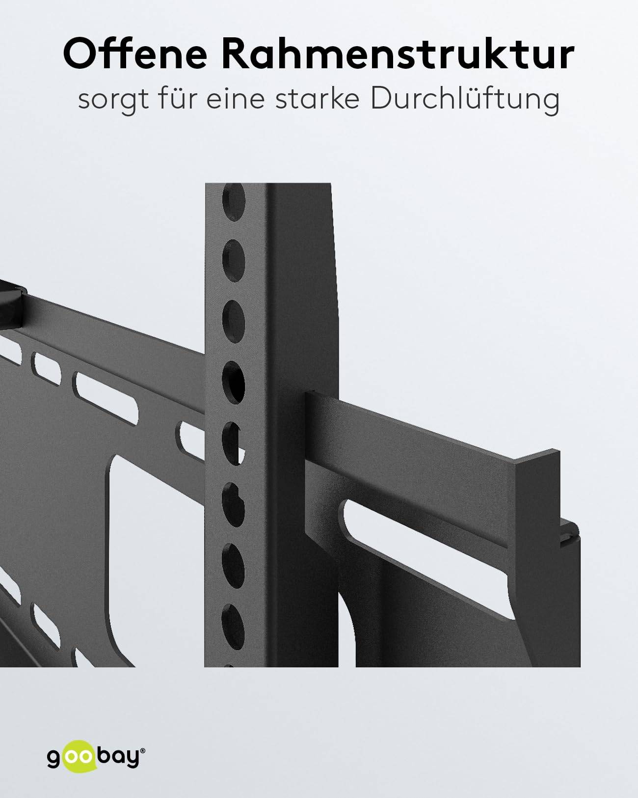Goobay 49890 TV-Wandhalterung Pro FIXED 81 cm (32") - 140 cm (55") extrem flache Fernsehhalterung, VESA 400x400, 50 kg-3